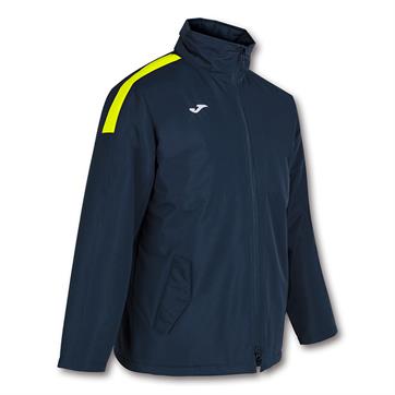 Joma Trivor Bench Rain Jacket (Fleece Lined) - Navy/Fluo Yellow