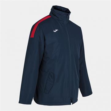 Joma Trivor Bench Rain Jacket (Fleece Lined) - Navy/Red