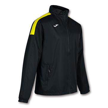 Joma Trivor Mesh Lined Rain Jacket (Premium Quality) - Black/Yellow