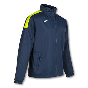 Joma Trivor Mesh Lined Rain Jacket (Premium Quality) - Navy/Fluo Yellow