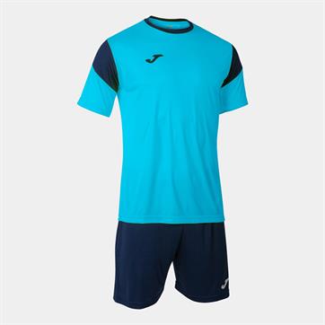 Joma Phoenix Set (Short Sleeve Shirt & Short) - Fluo Turquoise/Navy