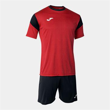 Joma Phoenix Set (Short Sleeve Shirt & Short) - Red/Black