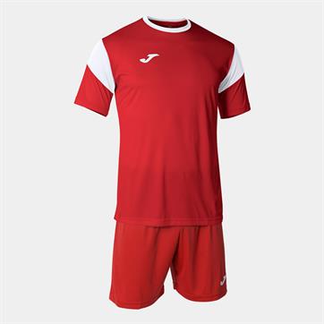 Joma Phoenix Set (Short Sleeve Shirt & Short) - Red/White