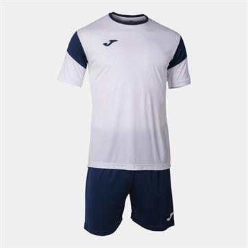 Joma Phoenix Set (Short Sleeve Shirt & Short) - White/Navy