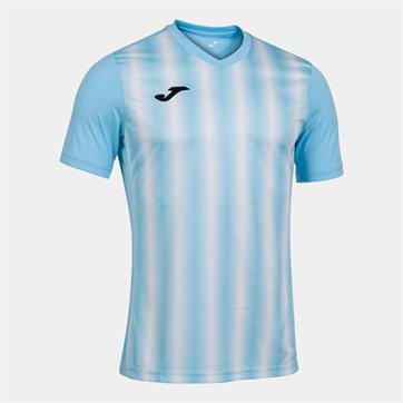Joma Inter II Short Sleeve Shirt - Sky Blue/White