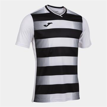 Joma Europa V Short Sleeve Shirt - Black/White