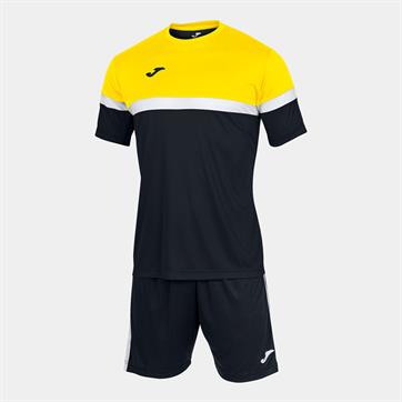 Joma Danubio Set (Short Sleeve Shirt & Short) - Black/Yellow/White
