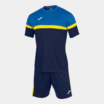 Joma Danubio Set (Short Sleeve Shirt & Short) - Navy/Royal/Yellow