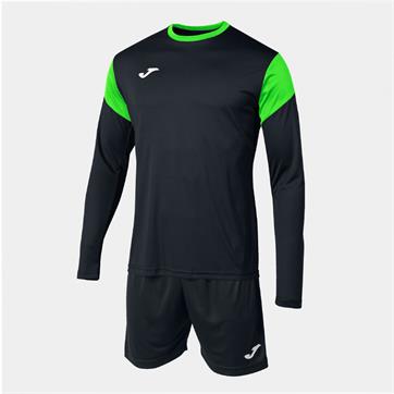 Joma Phoenix Goalkeeper Set (Long Sleeve Shirt & Short) - Black/Fluo Green