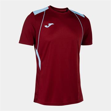 Joma Champion VII Short Sleeve Shirt - Burgundy/Sky