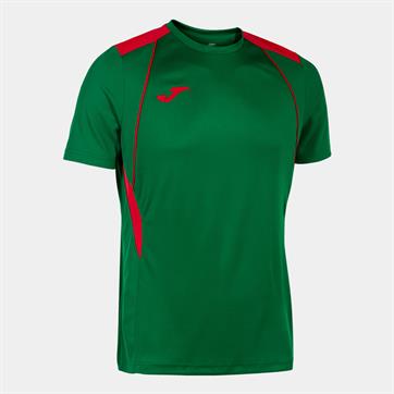 Joma Champion VII Short Sleeve Shirt - Green/Red