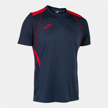Joma Champion VII Short Sleeve Shirt - Navy/Red
