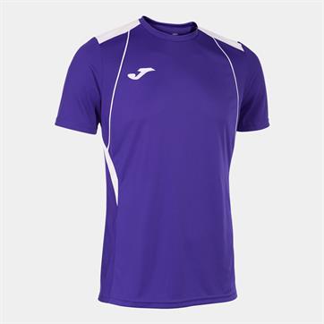 Joma Champion VII Short Sleeve Shirt - Purple/White