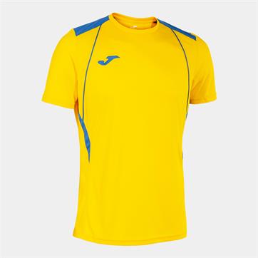 Joma Champion VII Short Sleeve Shirt - Yellow/Royal