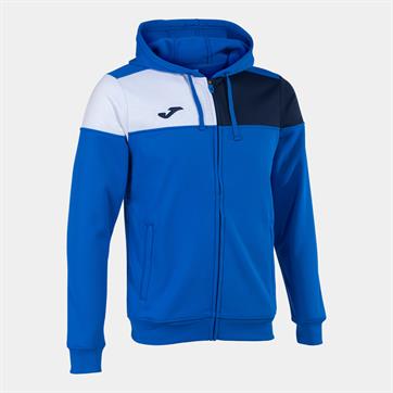 Joma Crew V Full Zip Hooded Jacket - Royal/Navy/White