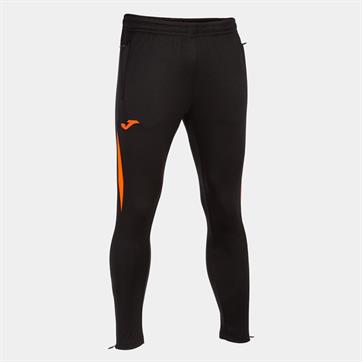 Joma Champion VII Poly Fleece Pant (Skinny Fit) (Pockets With Zips) - Black/Orange