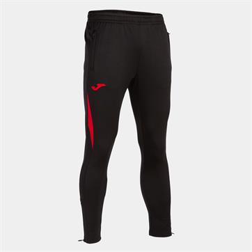 Joma Champion VII Poly Fleece Pant (Skinny Fit) (Pockets With Zips) - Black/Red
