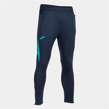 Joma Champion VII Poly Fleece Pant (Skinny Fit) (Pockets With Zips) - Navy/Fluo Turquoise