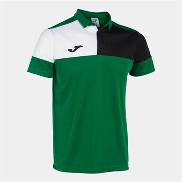 Joma Crew V Polo Shirt - Green/White/Black