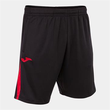 Joma Champion VII Bermuda Zipped Shorts - Black/Red