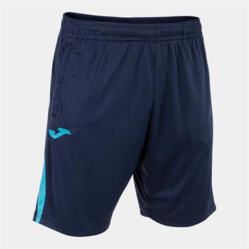 Joma Champion VII Shorts (Pockets With Zips) - Navy/Fluo Turquoise