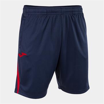 Joma Champion VII Bermuda Zipped Shorts - Navy/Red
