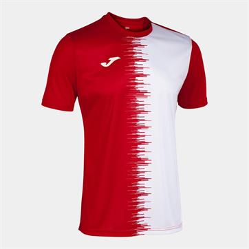 Joma City II Short Sleeve Shirt - Red/White