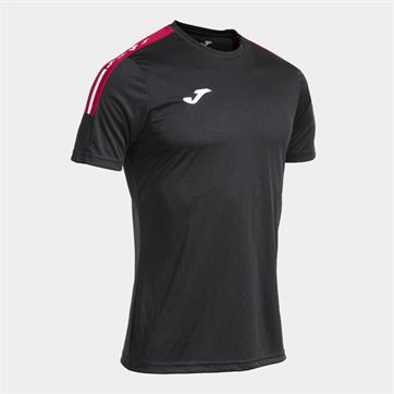 Joma Olimpiada Short Sleeve Shirt - Black/Red