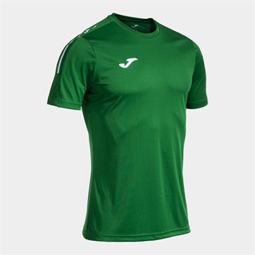 Joma Olimpiada Short Sleeve Shirt - Green/White