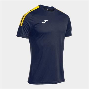 Joma Olimpiada Short Sleeve Shirt - Navy/Yellow