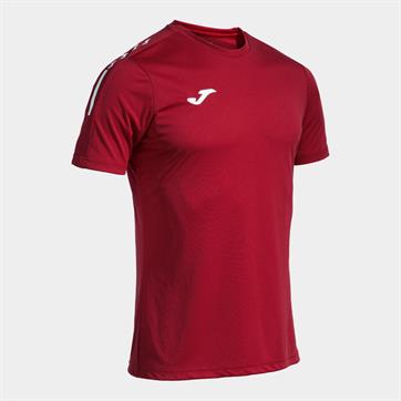Joma Olimpiada Short Sleeve Shirt - Red/White