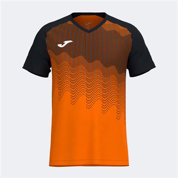 Joma Tiger VI Short Sleeve Shirt - Orange/Black