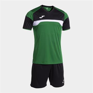 Joma Danubio III Set (Short Sleeve Shirt & Short) - Green/Black/White
