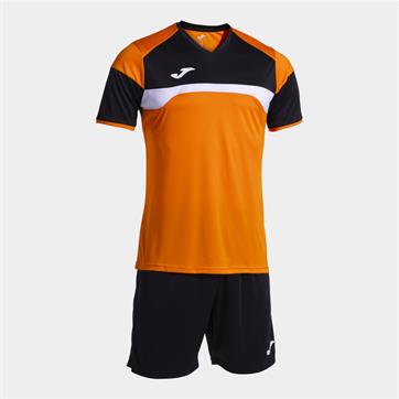 Joma Danubio III Set (Short Sleeve Shirt & Short) - Orange/Black/White