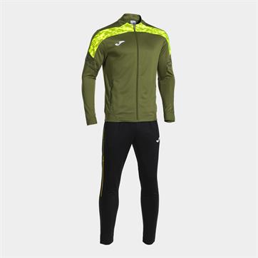 Joma Champion VIII Full Zip Tracksuit - Camo Green/Fluo Yellow