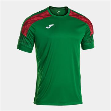 Joma Champion VIII Short Sleeve Shirt - Green/Red