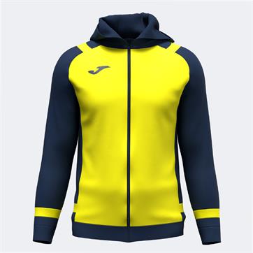 Joma Lider Hoodie Jacket Full Zip - Yellow Fluor/Navy