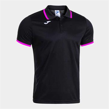 Joma Combi Premium Polo Shirt - Black/Pink Fluor
