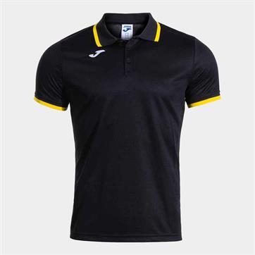 Joma Combi Premium Polo Shirt - Black/Yellow