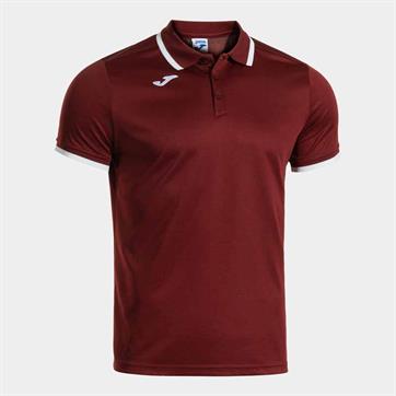 Joma Combi Premium Polo Shirt - Burgundy/White