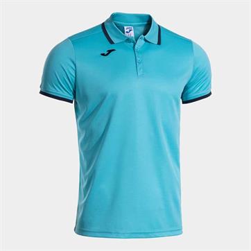Joma Combi Premium Polo Shirt - Turquoise Fluor/Navy