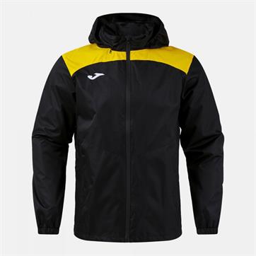 Joma Trivor II Mesh Lined Rain Jacket - Black/Yellow
