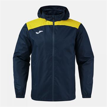 Joma Trivor II Mesh Lined Rain Jacket - Navy/Yellow
