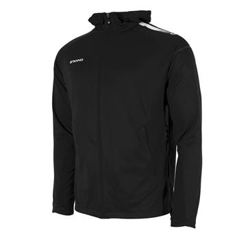 Stanno First Full Zip Hooded Top - Black/White