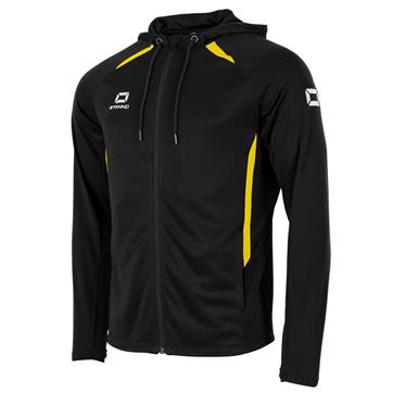 Stanno Stadio Hooded Full Zip Jacket - Black/Yellow