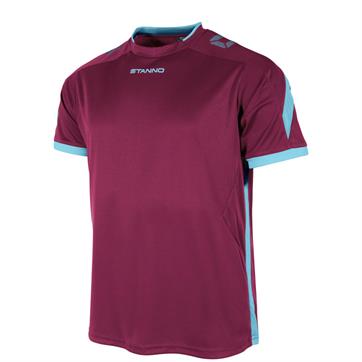 Stanno Drive Football Shirt (Short Sleeve) - Maroon/Sky