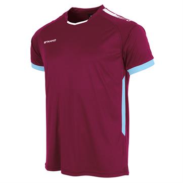 Stanno First Short Sleeve Shirt - Maroon/Sky Blue