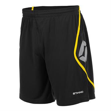 Stanno Pisa Shorts **DISCONTINUED** - Black / Yellow