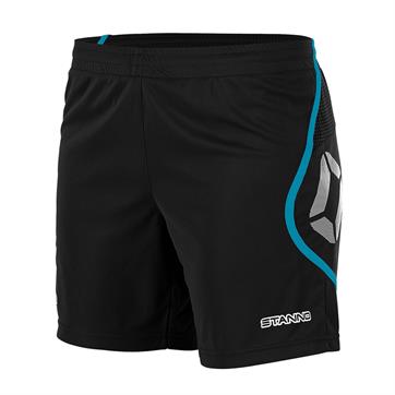 Stanno Pisa Short Ladies **DISCONTINUED** - Black / Aqua Blue