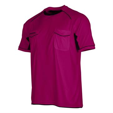 Stanno Bergamo Short Sleeve Referees/Officials Shirt - Dark Fuchsia/Black